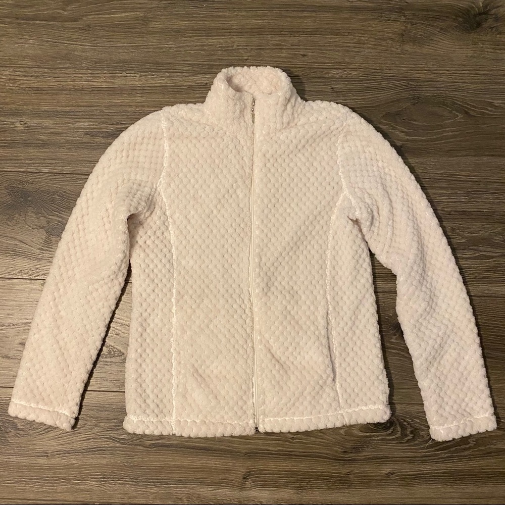 Soft White Sweater (with zipper)